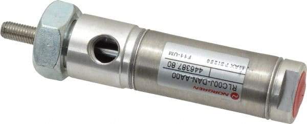 Norgren - 1/2" Stroke x 3/4" Bore Double Acting Air Cylinder - 1/8 Port, 1/4-28 Rod Thread - Industrial Tool & Supply