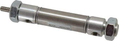 Norgren - 1" Stroke x 3/4" Bore Double Acting Air Cylinder - 1/8 Port, 1/4-28 Rod Thread - Industrial Tool & Supply