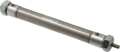 Norgren - 4" Stroke x 3/4" Bore Double Acting Air Cylinder - 1/8 Port, 1/4-28 Rod Thread - Industrial Tool & Supply