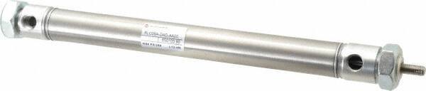 Norgren - 6" Stroke x 3/4" Bore Double Acting Air Cylinder - 1/8 Port, 1/4-28 Rod Thread - Industrial Tool & Supply