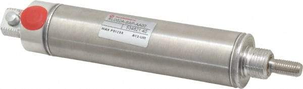 Norgren - 2" Stroke x 1-1/16" Bore Single Acting Air Cylinder - 1/8 Port, 5/16-24 Rod Thread - Industrial Tool & Supply