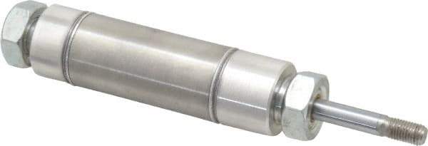 Norgren - 1" Stroke x 1-1/16" Bore Double Acting Air Cylinder - 1/8 Port, 5/16-24 Rod Thread - Industrial Tool & Supply
