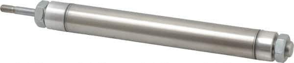 Norgren - 6" Stroke x 1-1/16" Bore Double Acting Air Cylinder - 1/8 Port, 5/16-24 Rod Thread - Industrial Tool & Supply
