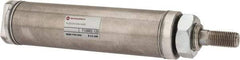 Norgren - 2" Stroke x 1-1/4" Bore Single Acting Air Cylinder - 1/8 Port, 7/16-20 Rod Thread - Industrial Tool & Supply
