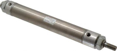 Norgren - 6" Stroke x 1-1/4" Bore Double Acting Air Cylinder - 1/8 Port, 7/16-20 Rod Thread - Industrial Tool & Supply