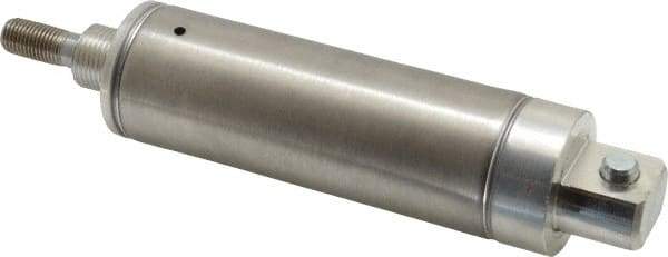 Norgren - 2" Stroke x 1-1/2" Bore Single Acting Air Cylinder - 1/8 Port, 7/16-20 Rod Thread - Industrial Tool & Supply