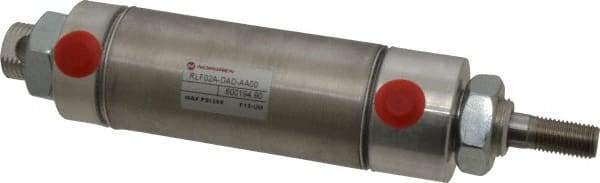Norgren - 2" Stroke x 1-1/2" Bore Double Acting Air Cylinder - 1/8 Port, 7/16-20 Rod Thread - Industrial Tool & Supply