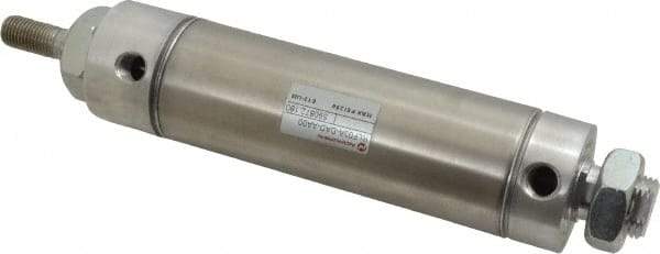 Norgren - 3" Stroke x 1-1/2" Bore Double Acting Air Cylinder - 1/8 Port, 7/16-20 Rod Thread - Industrial Tool & Supply