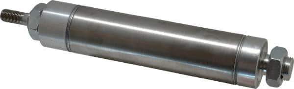 Norgren - 4" Stroke x 1-1/2" Bore Double Acting Air Cylinder - 1/8 Port, 7/16-20 Rod Thread - Industrial Tool & Supply
