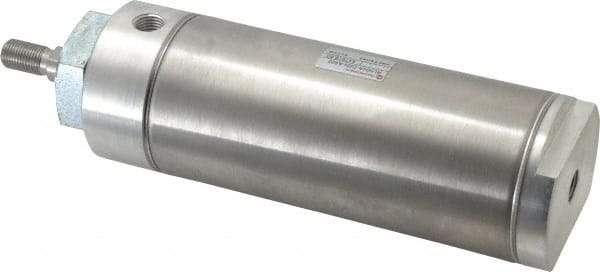 Norgren - 4" Stroke x 2-1/2" Bore Double Acting Air Cylinder - 1/4 Port, 1/2-20 Rod Thread - Industrial Tool & Supply