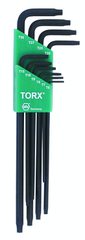 10 Piece - T6; T7; T8; T9; T10; T15; T20; T25; T27; T30 - Torx Long Arm L-Key Set - Industrial Tool & Supply