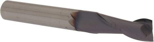 Niagara Cutter - 5/16", 13/16" LOC, 5/16" Shank Diam, 2-1/2" OAL, 2 Flute, Solid Carbide Square End Mill - Single End, TiAlN Finish, Spiral Flute, 30° Helix, Centercutting, Right Hand Cut, Right Hand Flute, Series C230 - Industrial Tool & Supply