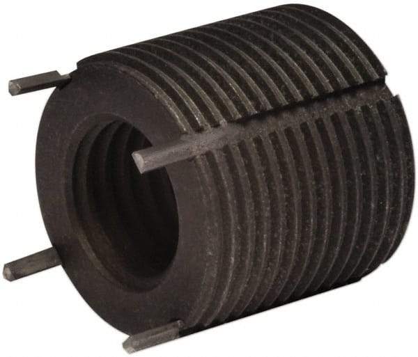 Recoil - 9/16-12 Internal, 7/8-14 External, 20.5mm Insert Length, Extra Heavy Duty Keylocking Thread Inserts - Carbon Steel, Zinc Phosphate Finish, Grade C1215 - Industrial Tool & Supply