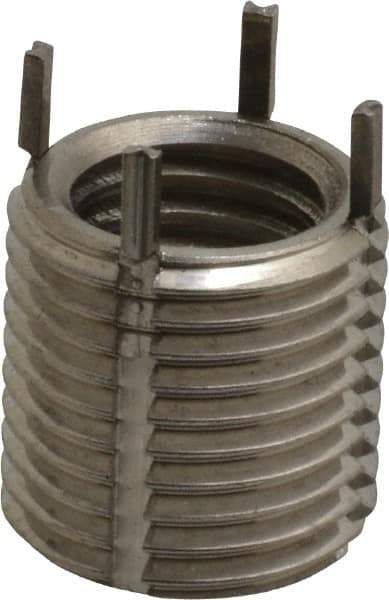 Recoil - M12x1.75 Internal, M16x1.50 External, 16mm Insert Length, Thin Wall Keylocking Thread Inserts - Stainless Steel, Passivated Finish, Grade 303 - Industrial Tool & Supply