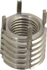 Recoil - 3/8-24 Internal, 9/16-12 External, 1/2" Insert Length, Heavy Duty Keylocking Thread Inserts - Stainless Steel, Passivated Finish, Grade 303 - Industrial Tool & Supply