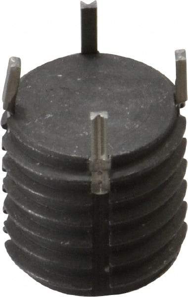 Recoil - 5/8-11 External, 5/8" Insert Length, Solid Keylocking Thread Inserts - Carbon Steel, Zinc Phosphate Finish, Grade C1215 - Industrial Tool & Supply