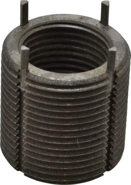 Recoil - M24x2.00 Internal, M33x2.00 External, 33mm Insert Length, Heavy Duty Keylocking Thread Inserts - Carbon Steel, Zinc Phosphate Finish, Grade C1215 - Industrial Tool & Supply