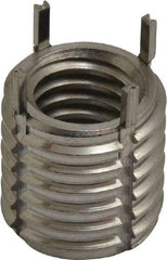 Recoil - 7/16-14 Internal, 5/8-11 External, 14mm Insert Length, Heavy Duty Keylocking Thread Inserts - Stainless Steel, Passivated Finish, Grade 303 - Industrial Tool & Supply