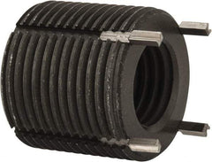 Recoil - 3/4-10 Internal, 1-1/4 - 12 External, 1-1/8" Insert Length, Extra Heavy Duty Keylocking Thread Inserts - Carbon Steel, Zinc Phosphate Finish, Grade C1215 - Industrial Tool & Supply