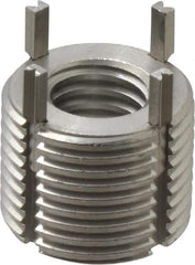 Recoil - 1/2-13 Internal, 7/8-14 External, 43/64" Insert Length, Extra Heavy Duty Keylocking Thread Inserts - Stainless Steel, Passivated Finish, Grade 303 - Industrial Tool & Supply