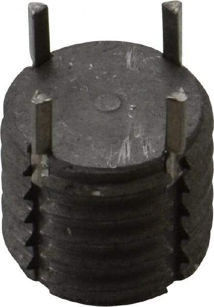 Recoil - 9/16-12 External, 1/2" Insert Length, Solid Keylocking Thread Inserts - Carbon Steel, Zinc Phosphate Finish, Grade C1215 - Industrial Tool & Supply