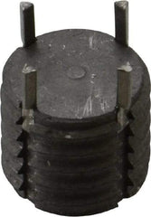 Recoil - 9/16-12 External, 1/2" Insert Length, Solid Keylocking Thread Inserts - Carbon Steel, Zinc Phosphate Finish, Grade C1215 - Industrial Tool & Supply