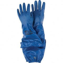 SHOWA - 15 mil Thick, Chemical Resistant Gloves - SZ 9 26"NITRL BLU 1/PR NSK26 CHEM RESIST GLV - Industrial Tool & Supply