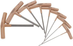 Paramount - 8 Piece T-Handle Hex Key Set - Hex Range 2 to 10mm, 6" OAL, Steel - Industrial Tool & Supply