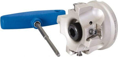 Iscar - 4 Inserts, 2-1/2" Cut Diam, 1" Arbor Diam, 0.63" Max Depth of Cut, Indexable Square-Shoulder Face Mill - 0/90° Lead Angle, 1-3/4" High, T490 LN.T 1607 Insert Compatibility, Through Coolant, Series Helitang - Industrial Tool & Supply