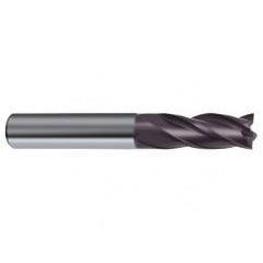 4.5mm Dia. x 50mm Overall Length 4-Flute Square End Solid Carbide SE End Mill-Round Shank-Center Cut-Firex - Industrial Tool & Supply