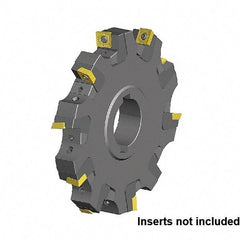 Kennametal - Arbor Hole Connection, 0.63" Cutting Width, 1.353" Depth of Cut, 125mm Cutter Diam, 1.5748" Hole Diam, 8 Tooth Indexable Slotting Cutter - KSSM Toolholder, SP.T 10T3.. Insert, Neutral Cutting Direction - Industrial Tool & Supply
