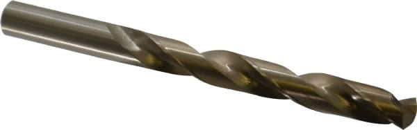 Chicago-Latrobe - 5/8" 135° Cobalt Jobber Drill - Oxide/Gold Finish, Right Hand Cut, Spiral Flute, Straight Shank, 7-1/8" OAL, Split Point - Industrial Tool & Supply