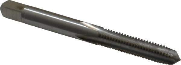 Made in USA - M6x1.00 Metric Coarse 4 Flute Bright Finish High Speed Steel Straight Flute Standard Hand Tap - Plug, Right Hand Thread, 2-1/2" OAL, 1" Thread Length, H11 Limit, 0.005" Oversize - Exact Industrial Supply