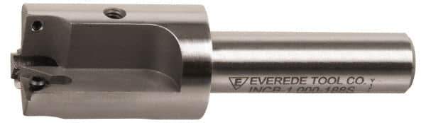 Everede Tool - 1-5/16 Inch Diameter, Interchangeable Pilot, Straight 1/2 Inch Shank Diameter, 3 Insert, Indexable Counterbore - 3.2 Inch Overall Length, TPGH 215 Insert, 5/16 Inch Pilot Hole Diameter Compatibility - Industrial Tool & Supply