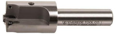 Everede Tool - 1-5/16 Inch Diameter, Interchangeable Pilot, Straight 1/2 Inch Shank Diameter, 3 Insert, Indexable Counterbore - 3.2 Inch Overall Length, TPGH 215 Insert, 5/16 Inch Pilot Hole Diameter Compatibility - Industrial Tool & Supply