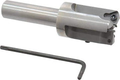 Everede Tool - 1 Inch Diameter, Interchangeable Pilot, Straight 1/2 Inch Shank Diameter, 3 Insert, Indexable Counterbore - 3.2 Inch Overall Length, TPGH 215 Insert, 3/16 Inch Pilot Hole Diameter Compatibility - Industrial Tool & Supply