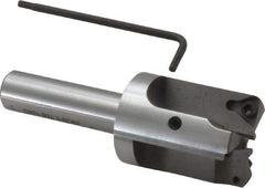 Everede Tool - 1-3/16 Inch Diameter, Interchangeable Pilot, Straight 1/2 Inch Shank Diameter, 3 Insert, Indexable Counterbore - 3.2 Inch Overall Length, TPGH 215 Insert, 3/16 Inch Pilot Hole Diameter Compatibility - Industrial Tool & Supply