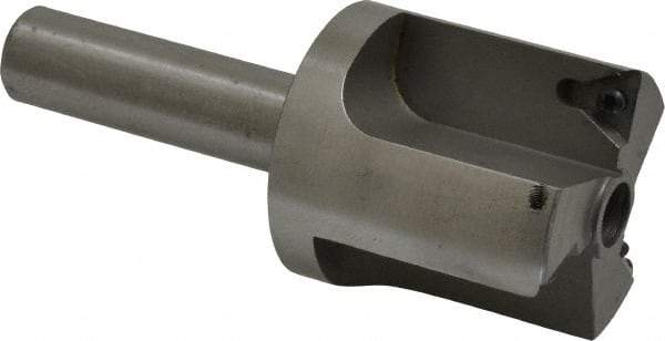 Everede Tool - 1-7/16 Inch Diameter, Interchangeable Pilot, Straight 1/2 Inch Shank Diameter, 3 Insert, Indexable Counterbore - 3.2 Inch Overall Length, TPGH 215 Insert, 5/16 Inch Pilot Hole Diameter Compatibility - Industrial Tool & Supply