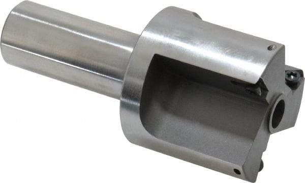 Everede Tool - 1-5/8 Inch Diameter, Interchangeable Pilot, Straight 3/4 Inch Shank Diameter, 3 Insert, Indexable Counterbore - 3.2 Inch Overall Length, TPGH 215 Insert, 5/16 Inch Pilot Hole Diameter Compatibility - Industrial Tool & Supply