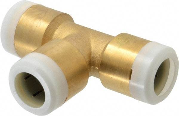 Watts - 3/4" Outside Diam, Brass Push-to-Connect Tube Union Tee - Tube to Tube Connection, EPDM O-Ring - Industrial Tool & Supply