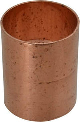 Mueller Industries - 2" Wrot Copper Pipe Coupling with Rolled Stop - C x C, Solder Joint - Industrial Tool & Supply