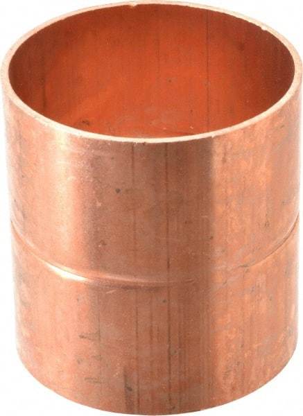 Mueller Industries - 3" Wrot Copper Pipe Coupling with Rolled Stop - C x C, Solder Joint - Industrial Tool & Supply