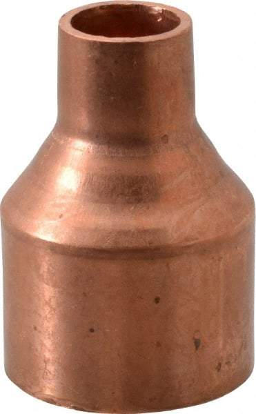 Mueller Industries - 1-1/4 x 1/2" Wrot Copper Pipe Reducer Coupling - C x C, Solder Joint - Industrial Tool & Supply