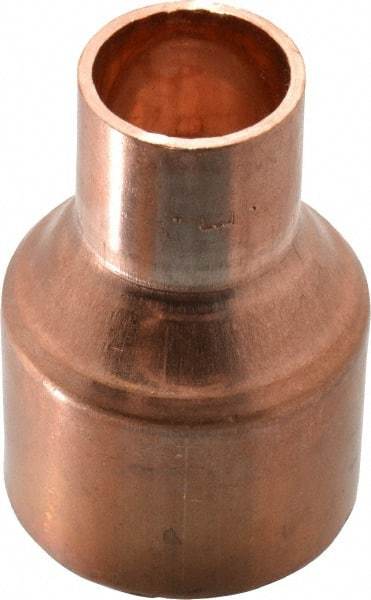 Mueller Industries - 1-1/2 x 3/4" Wrot Copper Pipe Reducer Coupling - C x C, Solder Joint - Industrial Tool & Supply