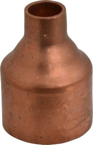 Mueller Industries - 1-1/2 x 1/2" Wrot Copper Pipe Reducer Coupling - C x C, Solder Joint - Industrial Tool & Supply