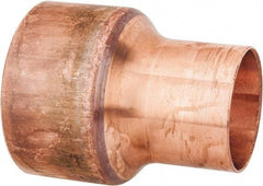 Mueller Industries - 3 x 2" Wrot Copper Pipe Reducer Coupling - C x C, Solder Joint - Industrial Tool & Supply