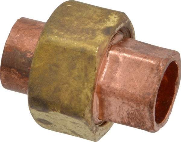 Mueller Industries - 3/8" Wrot Copper Pipe Union - C x C, Solder Joint - Industrial Tool & Supply