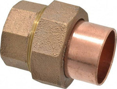 Mueller Industries - 1-1/4" Wrot Copper Pipe Union - C x C, Solder Joint - Industrial Tool & Supply