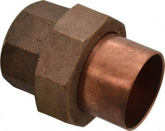 Mueller Industries - 1-1/2" Wrot Copper Pipe Union - C x C, Solder Joint - Industrial Tool & Supply