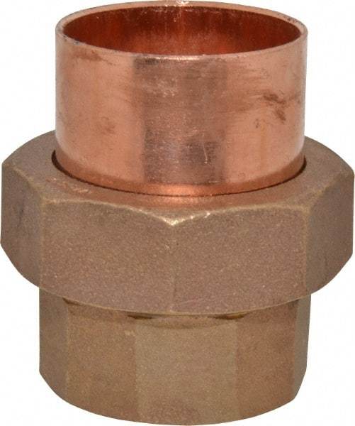 Mueller Industries - 2" Wrot Copper Pipe Union - C x C, Solder Joint - Industrial Tool & Supply